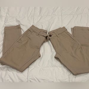 Girls size 10 slim khaki uniform pants